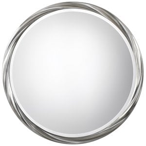 Uttermost Orion Contemporary PU and MDF Wood Decorative Mirror in Silver