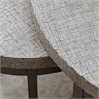Uttermost Aiyara 2-Piece Coastal Wood Nesting Table Set in Gray and Black