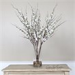 Uttermost Quince Blossom Silk Glass and Acrylic Centerpiece in Cream/Clear