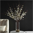 Uttermost Quince Blossom Silk Glass and Acrylic Centerpiece in Cream/Clear
