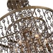 Uttermost Valka 6 Light Crystal Chandelier in Silver Swedish Iron