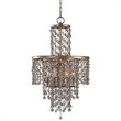 Uttermost Valka 6 Light Crystal Chandelier in Silver Swedish Iron