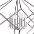 Uttermost Euclid 6-Light Steel and Crystal Cube Pendant Light in Nickel
