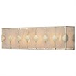 Uttermost Rene 4-Light Iron and Glass Bath Vanity Light in Silver/White
