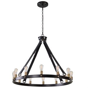 Uttermost Marlow 12 Light Circular Chandelier in Bronze