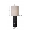 Uttermost Delaney Contemporary Iron and Marble Table Lamp in Black/Brown/Nickel