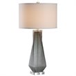 Uttermost Anatoli Glass Metal and Crystal Table Lamp in Brown/Gray/Nickel