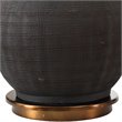 Uttermost Arnav Steel and Ceramic Table Lamp in Textured Black and Light Gray