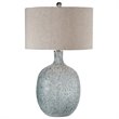 Uttermost Oceaonna Glass Fabric and Iron Table Lamp in Blue and Green