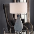 Uttermost Atlantica Steel Crystal and Glass Table Lamp in Ocean Blue and White