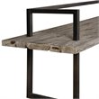 Uttermost Herbert Transitional Wood and Metal Bench in Aged Black/White