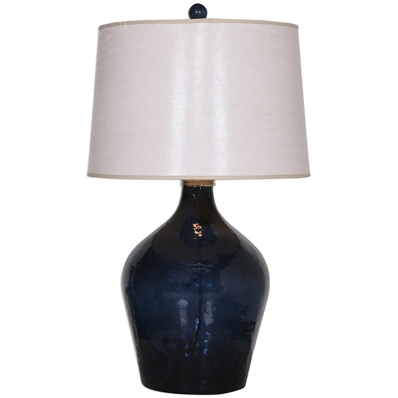 Uttermost Lamone Coastal Aluminum Table Lamp in Blue and Brown