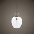 Uttermost Calix Coastal Steel and Glass Pendant Light in Aged Brass/Clear