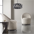 Uttermost Thales 3-Light Stainless Steel Geometric Pendant Light in Black