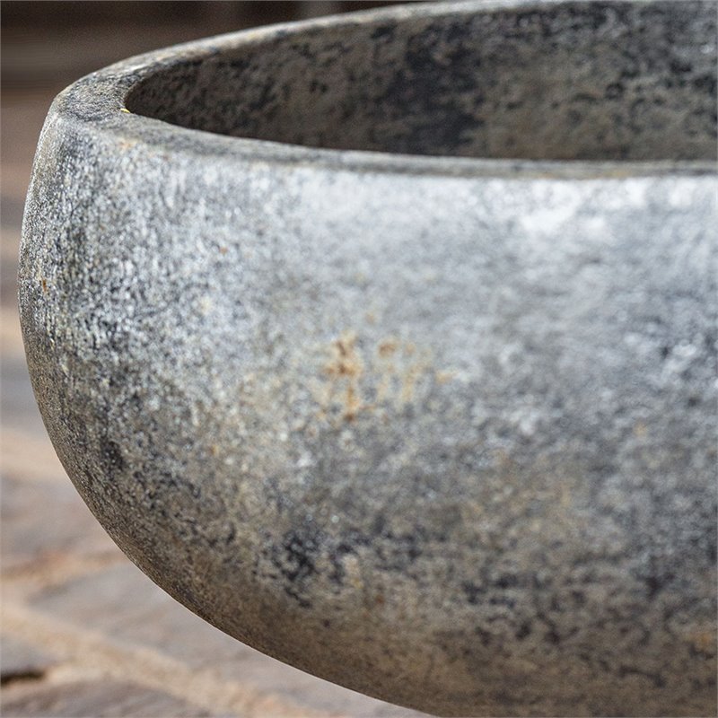 Uttermost Brixton Coastal Terracotta Decorative Bowl in Aged Black and Gold