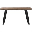 Uttermost Freddy Metal Accent Console Table in Weathered Oak and Aged Black