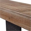 Uttermost Freddy Metal Accent Console Table in Weathered Oak and Aged Black