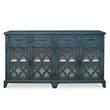 Uttermost Oksana Coastal Wood and Glass Sideboard in Antique Green/Antique White
