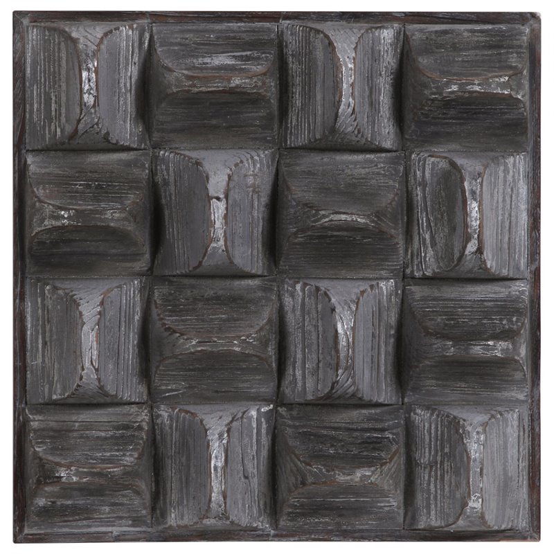 Uttermost Pickford Farmhouse Fir Wood and MDF Wall Decor in Aged Gray