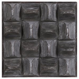 Uttermost Pickford Farmhouse Fir Wood and MDF Wall Decor in Aged Gray