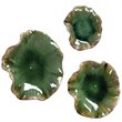 Uttermost Abella Transitional Ceramic Wall Decor in Forest Green (Set of 3)