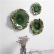 Uttermost Abella Transitional Ceramic Wall Decor in Forest Green (Set of 3)