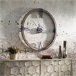 Uttermost Marcelo Modern Firwood and Iron Wall Clock in Natural