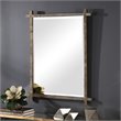 Uttermost Abanu Resin and MDF Wood Vanity Mirror in Antique Gold