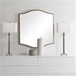 Uttermost Cerise Traditional MDF Metal Wall Mirror in Antique Gold