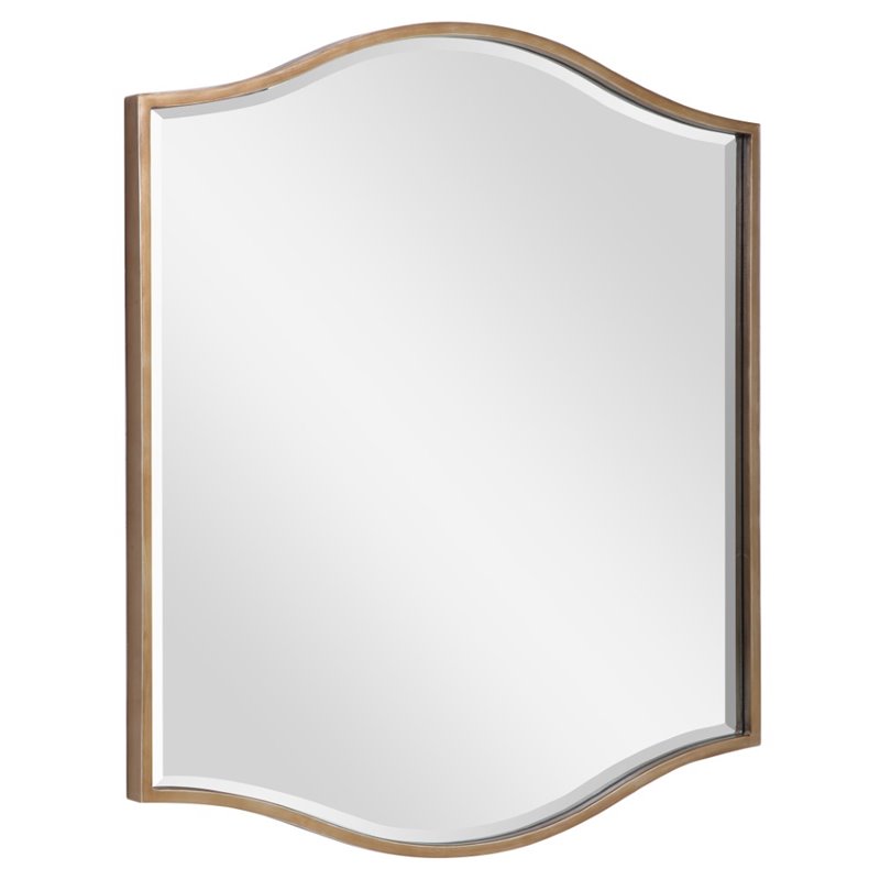 Uttermost Cerise Traditional MDF Metal Wall Mirror in Antique Gold