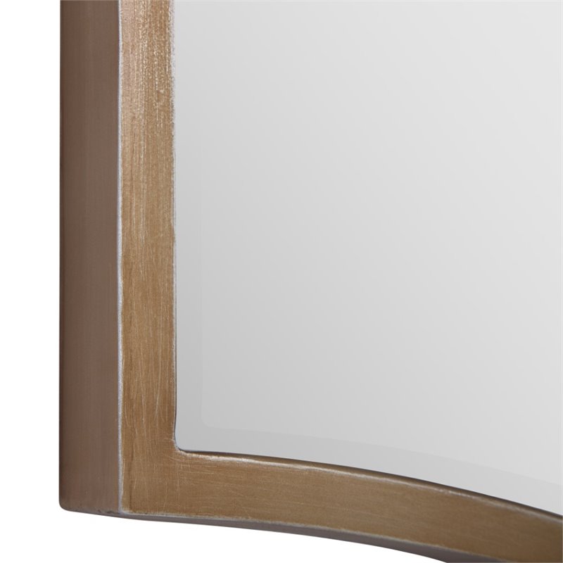 Uttermost Cerise Traditional MDF Metal Wall Mirror in Antique Gold