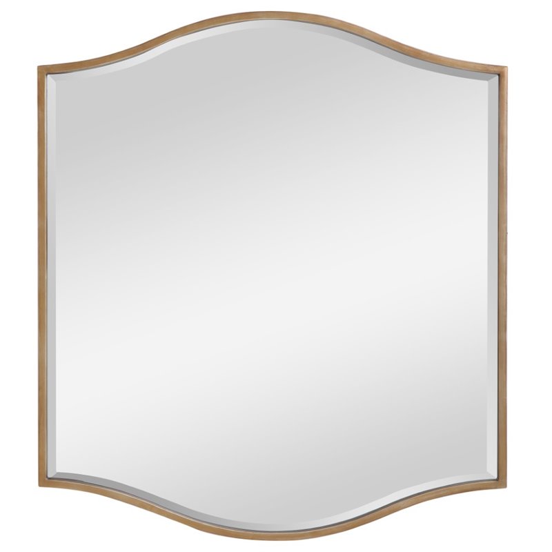 Uttermost Cerise Traditional MDF Metal Wall Mirror in Antique Gold
