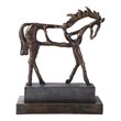 Uttermost Titan Farmhouse Polyresin Horse Sculpture in Antique Bronze