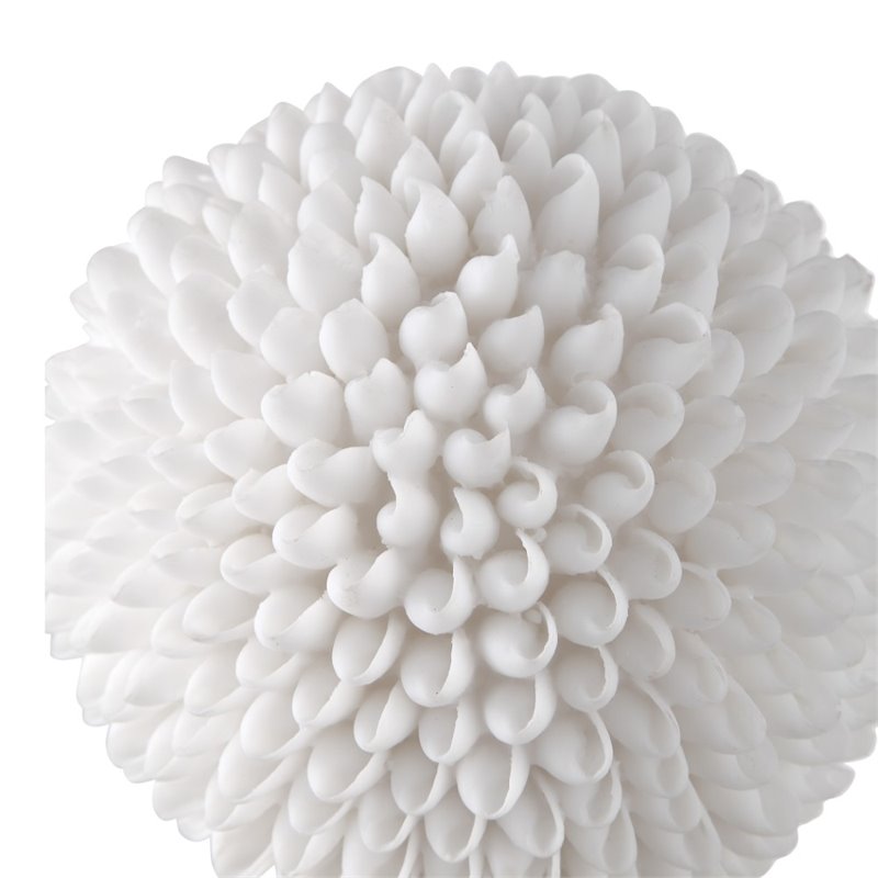 Uttermost Cascara Resin Crystal and Steel Sea Shell Sculpture in White