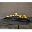 Uttermost Caryn Contemporary Aluminum Tray in Black Nickel (Set of 2)