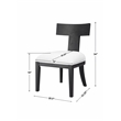 Uttermost Idris Modern Solid Wood and Fabric Armless Chair in Charcoal Black