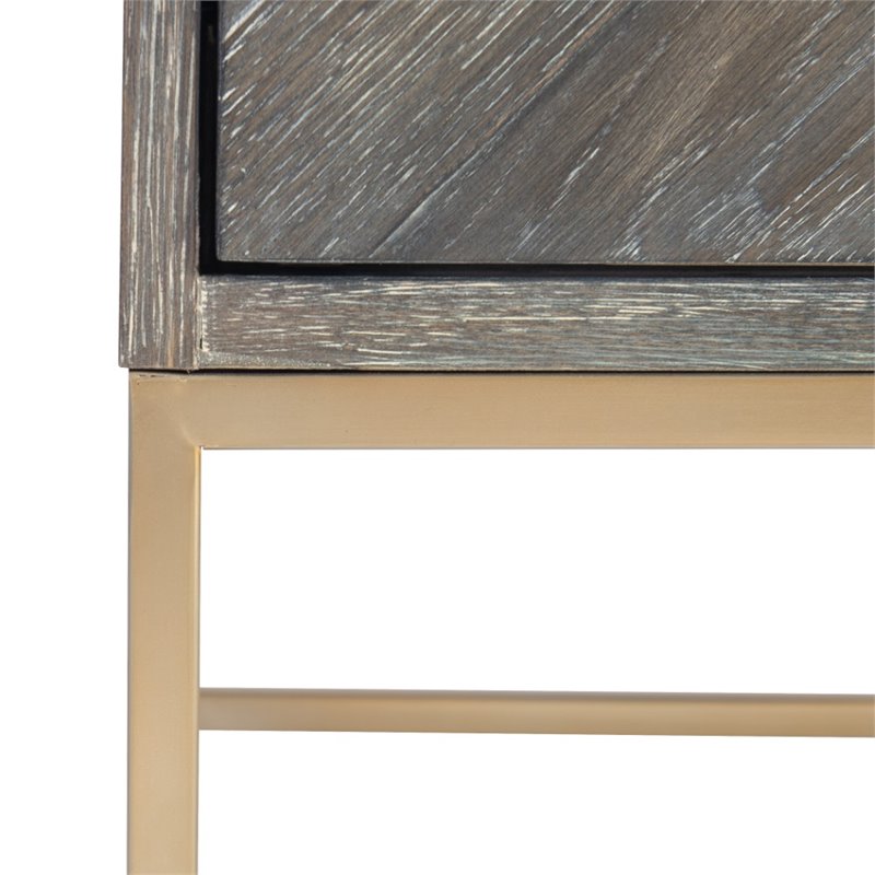 Uttermost Armistead MDF Wood and Steel Drawer Chest in Dark Walnut
