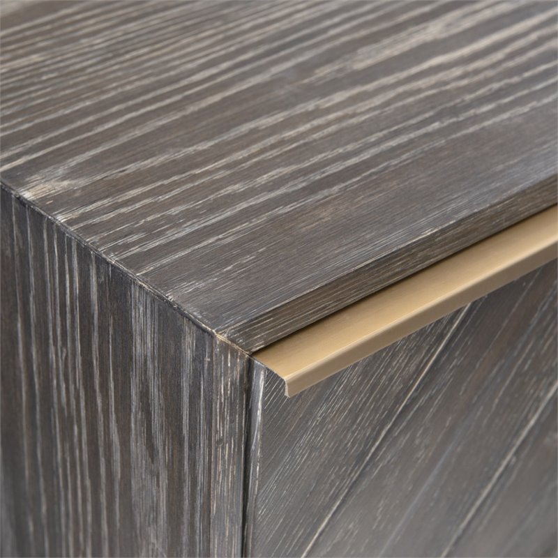 Uttermost Armistead MDF Wood and Steel Drawer Chest in Dark Walnut