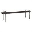 Uttermost Chandos Modern Iron and Wood Bench in Dark Gray/Silver