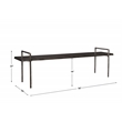 Uttermost Chandos Modern Iron and Wood Bench in Dark Gray/Silver