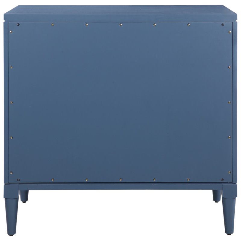 Uttermost Colby Modern MDF Wood Drawer Chest in Deep Sea Blue