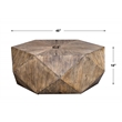 Uttermost Volker Modern Style MDF Wood Coffee Table in Honey Brown/Gray