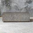 Uttermost Kareem Modern MDF Wood Coffee Table in Metallic Gray