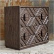 Uttermost Mindra Transitional Solid Wood Drawer Chest in Deep Walnut