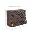 Uttermost Mindra Transitional Solid Wood Drawer Chest in Deep Walnut