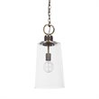Uttermost Rosston 1-Light Steel and Glass Mini Pendant in Antique Brass/Brown