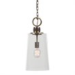 Uttermost Rosston 1-Light Steel and Glass Mini Pendant in Antique Brass/Brown