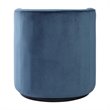 Uttermost Mallorie Contemporary Wood and Fabric Swivel Chair in Ink Blue