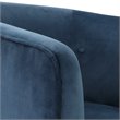 Uttermost Mallorie Contemporary Wood and Fabric Swivel Chair in Ink Blue