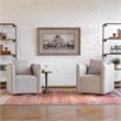Uttermost Corben Contemporary Wood and Fabric Swivel Chair in Weathered Gray